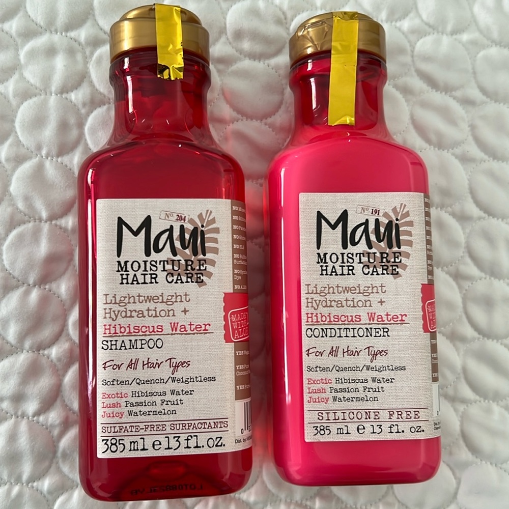 Pink Maui Moisture shampoo and conditioner bundle (hibiscus water)